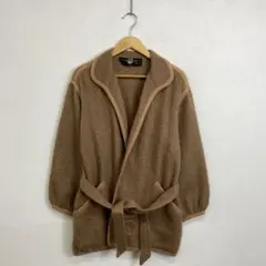 80s モヘアガウンコート ショールカラーカーディガン フランス Vintage