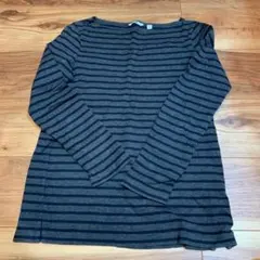 ユニクロ　ボーダーカットソー 長袖　M