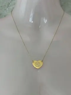 ティンクピンク　ハート型ストーン付きネックレス