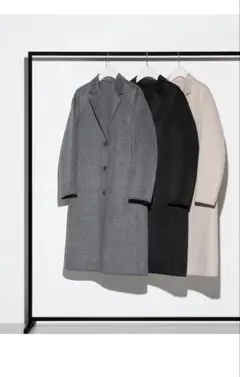 大人気　ユニクロ UNIQLO ダブルフェイスチェスターロングコート