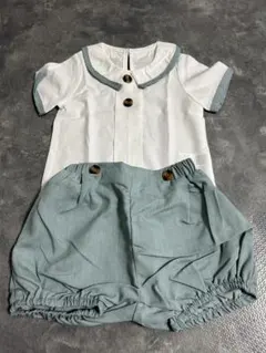 【美品】SHEIN ベビー服 シャツとショートパンツセット 12-18Mのサムネイル