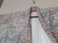 お値下げ！袷のお着物　紬地の小紋　ピンク系