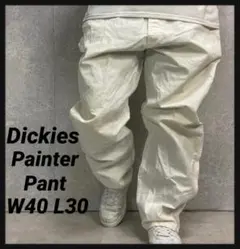 ディッキーズ　ホワイトペインターパンツ　ビックサイズ　ビックサイズW40 L30