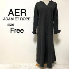 ADAM ET ROPE OCARIZ 腰紐付き ロング シャツワンピース