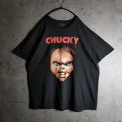 CHUCKY チャイルドプレイ ムービーTシャツ 黒 公式 ビックプリント