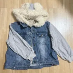 シークレットハニー デニムフリースフードジャケット クマ耳