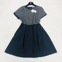 【新品タグ付き】　23区　ワンピース　ドレス　半袖　切り替え　ドッキング　4XL
