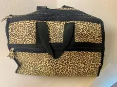 ヒョウ柄ボストンバッグ