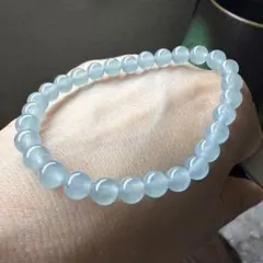 本翡翠、濃＆薄色グラデーション氷藍水ブレスレット - メルカリ