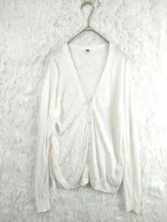 UNIQLO ライトVネックカーディガン　OFF WHITE　XＬサイズ