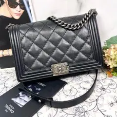 CHANEL ボーイシャネル スモール 20 ソーブラック チェーンバッグ 