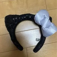 キティーちゃんカチューシャ スパンコール 黒