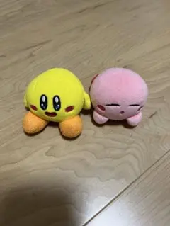 星のカービィ ぬいぐるみ マスコット ピンク 黄色のサムネイル