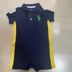 Ralph Lauren ポロロンパース ネイビー/イエロー 9M 75cm