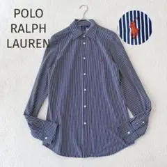 極美品☆人気の太ストライプ】ラルフローレン ボタンダウン シャツ☆11 