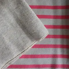 ☆check&stripe ボーダー生地とリブ生地　セット