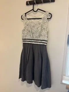 C’EST LA VIE 日本製 ワンピース レース 切替 フォーマル 上品