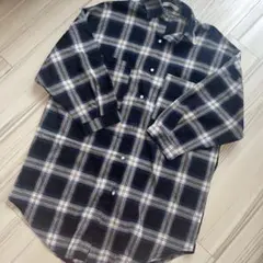 GRLオーバーロングチェックシャツac1096 Fサイズ