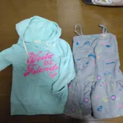 repipi armario 水色パーカーとJenni グレーワンピースセット