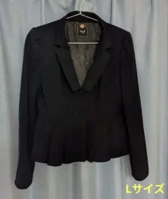 Swingle 濃紺 テーラードジャケット プリーツ　Lサイズ