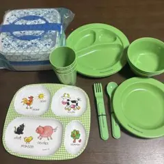 運動会　キャンプ　プラ食器　２段重　まとめ売り　アウトドア
