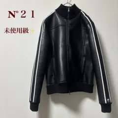 N°21 ヌメロヴェントゥーノ ライダースジャケット  レザー    ブラック レディース / 240001193926 N°21 - N°21 ヌメロヴェントゥーノ ライダースジャケット レザー