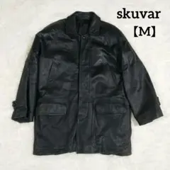 90s レザージャケット【M】ヴィンテージ シープスキン 本革 黒 韓国