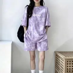 Urban タイダイ柄 ルームウェア セットアップ パープル