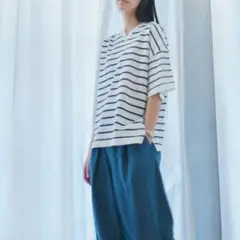 lelill 完売品 2WAY WIND THROUGH ボーダーニット