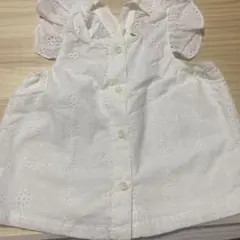 BREEZE 刺繍入りフリル袖トップス 120