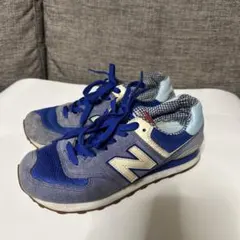 【値下げ】New Balance 574 スニーカー 青　23センチ