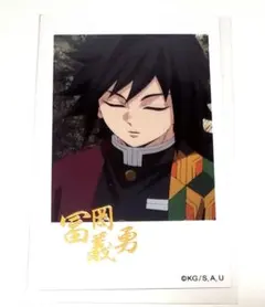 鬼滅の刃 冨岡義勇 柱カフェ チェキ風ブロマイド 箔押し レア 限定