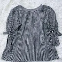 Yves Saint Laurent ストライプ　リボン　ブラウス