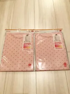 【新品未使用】ユニクロ　ヒートテック　80cm ピンク　新品　星