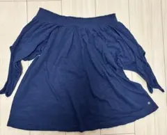 ROXY オフショルダー トップス ネイビー
