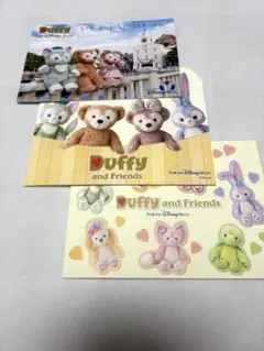 ダッフィー&フレンズ 限定パンフレット とホテルやディズニーファン絵葉書