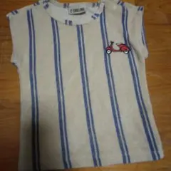 CARLIJNQ ストライプ ノースリーブTシャツ　カーラインク　86/92のサムネイル