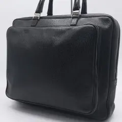 Diorhomme ディオールオム ビジネスバック 牛革 シボレザー ブラックのサムネイル