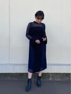 UNITED TOKYO レースブロッキングワンピースのサムネイル