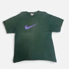 90s NIKE ビッグスウッシュロゴ Tシャツ USA製 L フェード