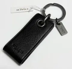 【新品タグ付】COACH コーチ■USBケース キーホルダー／レザー ブラックのサムネイル