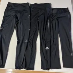 adidas トレーニングパンツ 3点セット ブラック