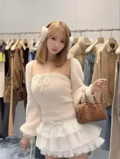 MISTREASSネイビー ノースリーブ セーター フリル付き MISTREASSネイビー ノースリーブ セーター フリル付き - メルカリ