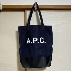 A.P.C. デニムトートバッグ ネイビー/ブラック