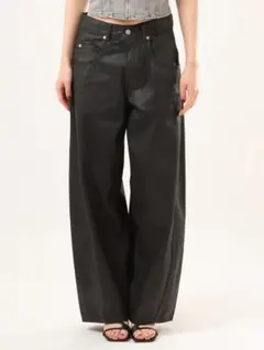 即完★リーバイス SUPER BAGGY バレルジーンズ ブラックコーティング