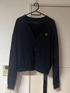 FRED PERRY カーディガン ネイビー ポケット付き