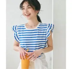 coca／袖フリル Tシャツ