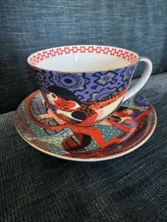 T2 カラフル猿デザイン カップ・ソーサーセット