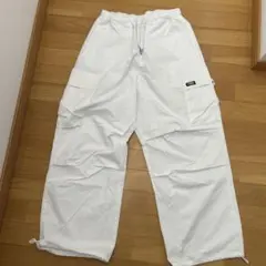 ホワイト カーゴパンツ 2ポケット