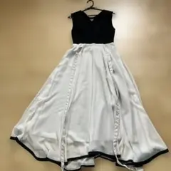 アールズガウン】ウエストビジュー カシュクールシフォンロングドレス